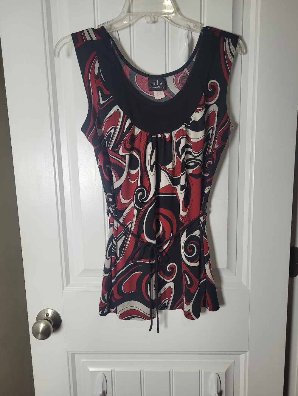 JKLA California Y2K Scoop Neck  Tank Top - Red/Black/White Size L